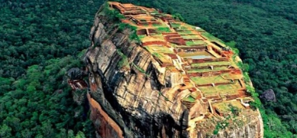 Landmark Temple Sigiriya aerial